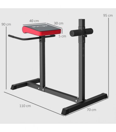 SPORTNOW Back Extension Roman Chair for Back, Abdominal and Gluteal Training