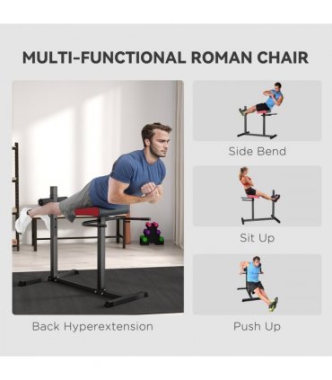SPORTNOW Back Extension Roman Chair for Back, Abdominal and Gluteal Training