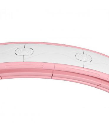 SPORTNOW Smart Weighted Hula Hoop, Massage Hula Ring w/ 16 Detachable Knots, 360° Auto-Rotating Ball, Digital Counter, Pink