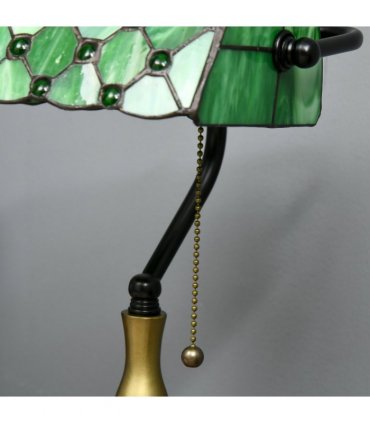 HOMCOM Stained Glass Table Lamp, for Bedroom Bedside, Bulb not Included