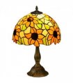 HOMCOM Antique Table Lamp, for Bedroom Bedside, Bulb not Included, Sunflower