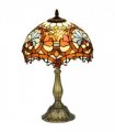 HOMCOM Antique Table Lamp, for Bedroom Bedside, Bulb not Included, Sunflower