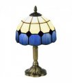 HOMCOM Antique Table Lamp, for Bedroom Bedside, Bulb not Included, Blue