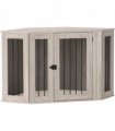 PawHut Dog Crate Furniture for Large Dogs w/ Cushion, Door - Walnut Brown