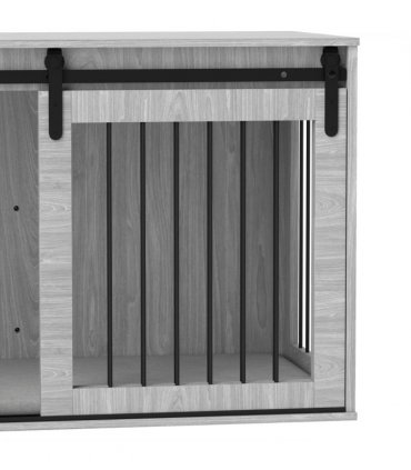 PawHut Dog Crate Furniture with Removable Cushion for XL-sized Dogs - Grey