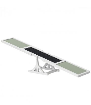PawHut Wooden Pet Seesaw for Big Dogs with Anti-Slip Surface, White