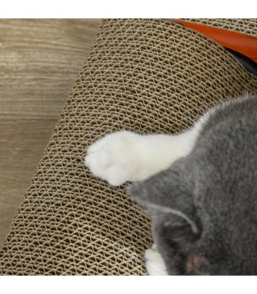 PawHut 2 in 1 Cat Scratching Board with Catnip, Car-shaped Cat Scratch Bed