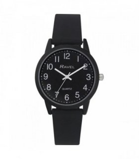 Ravel Mens Sports Black Dial Silicone Watch R1814.33
