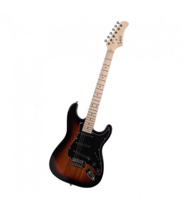 Glarry GST Stylish Electric Guitar Kit with Black Pickguard Sunset Color