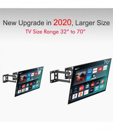 TMSS-104 32"-70" Corner Full Motion Articulating TV Wall Mount Bracket Max Weight 50Kg VESA 600*400