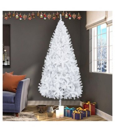 7FT Iron Leg White Christmas Tree with 950 Branches