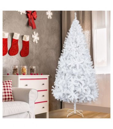 7FT Iron Leg White Christmas Tree with 950 Branches