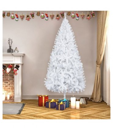 7FT Iron Leg White Christmas Tree with 950 Branches
