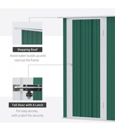 Metal Outdoor Storage Shed, Garden Tool House Cabinet