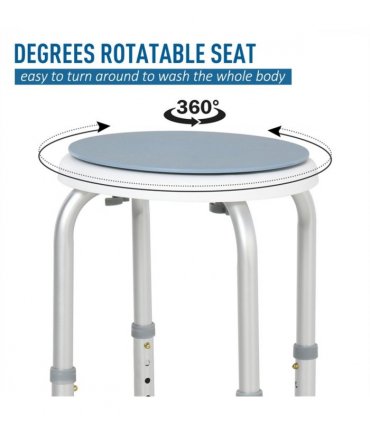 360° Swivel Seat Bath Shower Stool