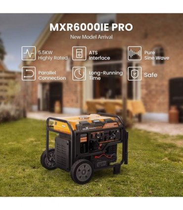 Petrol Inverter Generator Portable 5500W 5.0kVA 4-Stroke +ATS Interface Camping