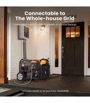 Petrol Inverter Generator Portable 5500W 5.0kVA 4-Stroke +ATS Interface Camping