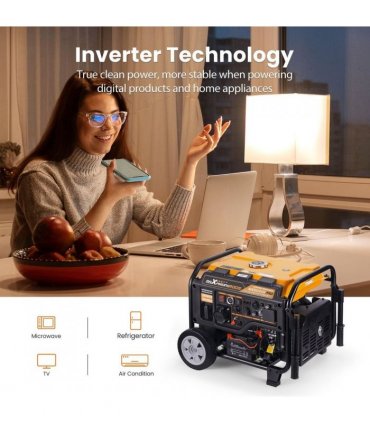 Petrol Inverter Generator Portable 5500W 5.0kVA 4-Stroke +ATS Interface Camping