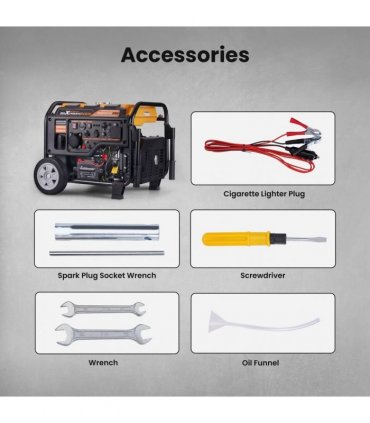 Petrol Inverter Generator Portable 5500W 5.0kVA 4-Stroke +ATS Interface Camping