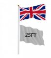 5.1*5.1*750cm Aluminum Alloy Splicing Flagpole Adjustable And Retractable Courtyard Outdoor Flagpole