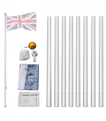 5.1*5.1*750cm Aluminum Alloy Splicing Flagpole Adjustable And Retractable Courtyard Outdoor Flagpole