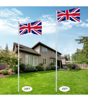 5.1*5.1*750cm Aluminum Alloy Splicing Flagpole Adjustable And Retractable Courtyard Outdoor Flagpole
