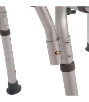 Medical Bathroom Safety Shower Tub Aluminium Alloy Bath Chair Bench with Back & Handle White