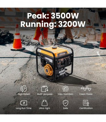 3500w Inverter Petrol Generator 4 Stroke Engine for Camping 26KG Lightweight
