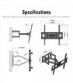 26-55 Inch Double Pendulum Large Base TV Stand TMDS-105 Bearing 40Kg/Vese400*400/Upper And Lower-10~ 10°