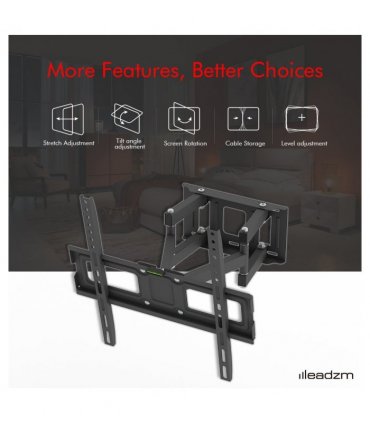 26-55 Inch Double Pendulum Large Base TV Stand TMDS-105 Bearing 40Kg/Vese400*400/Upper And Lower-10~ 10°