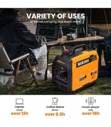 Inverter Generator Petrol Quiet 3KW 3.3KW Suitcase 4 Stroke Outdoor Power Supply
