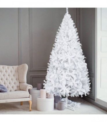 6FT Iron Leg White Christmas Tree with 400 Branches