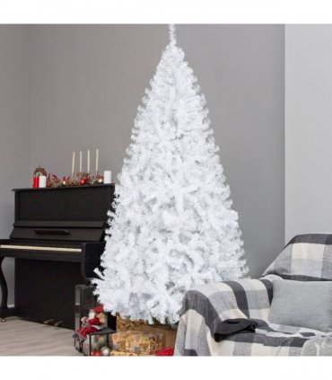6FT Iron Leg White Christmas Tree with 400 Branches