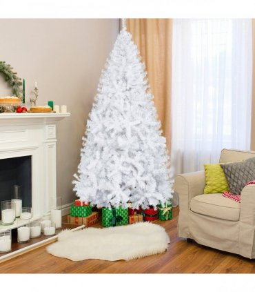 6FT Iron Leg White Christmas Tree with 400 Branches