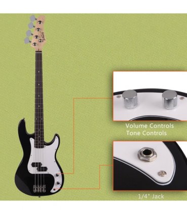 Glarry GP Electric Bass Guitar Cord Wrench Tool Black--Replacement code: 25425275