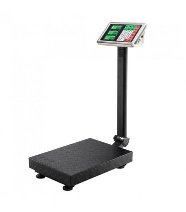 【Old code:95066004】100KG/220lbs LCD Digital Personal Floor Postal Platform Scale with 30*40 Platform & 0.6mm Plate Black UK Plug
