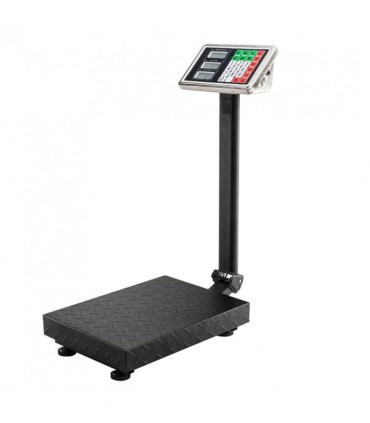 【Old code:95066004】100KG/220lbs LCD Digital Personal Floor Postal Platform Scale with 30*40 Platform & 0.6mm Plate Black UK Plug