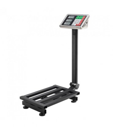 【Old code:95066004】100KG/220lbs LCD Digital Personal Floor Postal Platform Scale with 30*40 Platform & 0.6mm Plate Black UK Plug