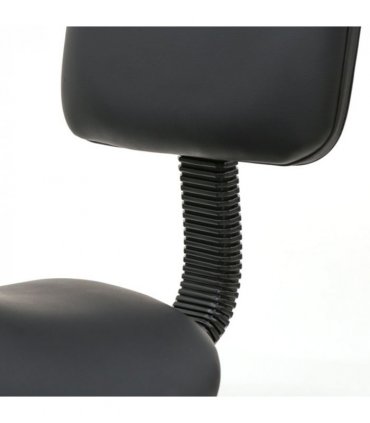 Saddle Shape Adjustable Salon Stool with Back Black