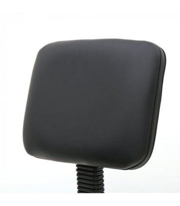 Saddle Shape Adjustable Salon Stool with Back Black