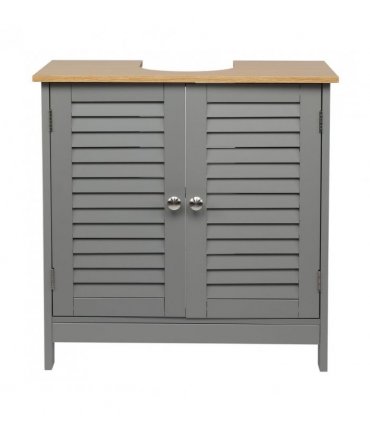 FCH Modern Double Shutter Door MDF Spray Paint  Bathroom Sink Cabinet Gray