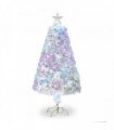 4ft 120 Branch Fiber Optic PVC Branch Iron Bracket Christmas Tree White