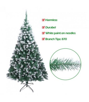 7FT Spray White PVC Christmas Tree 870 Branches