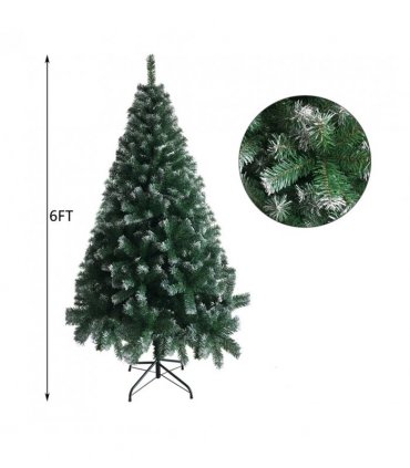 6FT Iron Leg White PVC 650 Branches Christmas Tree