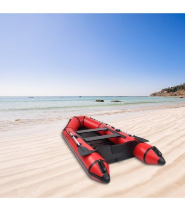 Camping Survivals 10ft PVC 330kg Water Adult Assault Boat Red Black