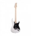 Glarry GST Stylish Electric Guitar Kit with Black Pickguard White