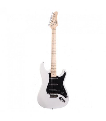 Glarry GST Stylish Electric Guitar Kit with Black Pickguard White