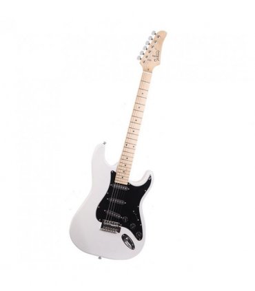 Glarry GST Stylish Electric Guitar Kit with Black Pickguard White