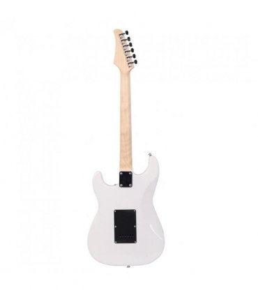 Glarry GST Stylish Electric Guitar Kit with Black Pickguard White