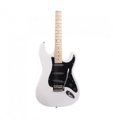 Glarry GST Stylish Electric Guitar Kit with Black Pickguard White